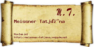 Meissner Tatjána névjegykártya